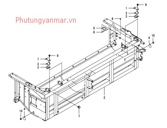 Khung lưỡi gặt - cách đầu 2.3m